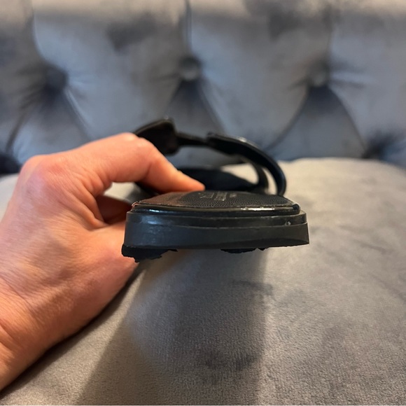 Hermes Oran Black Patent Leather Slip-on Sandals Size 8.5 - Picture 4 of 16